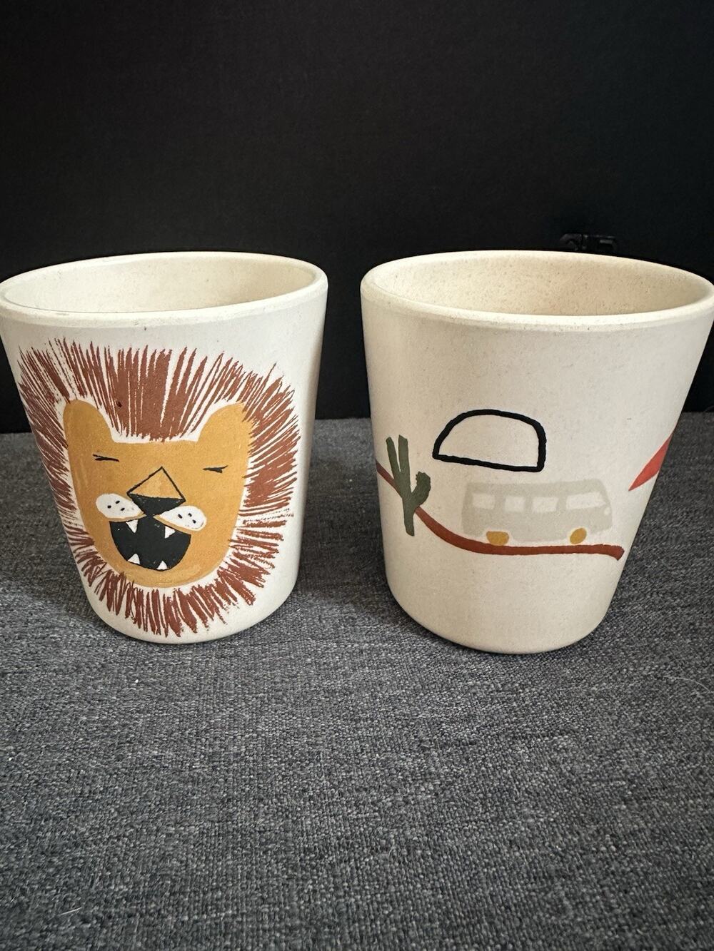 Pillowfort Melamine Kids Cups Set of 2 Lion Camping RV Target